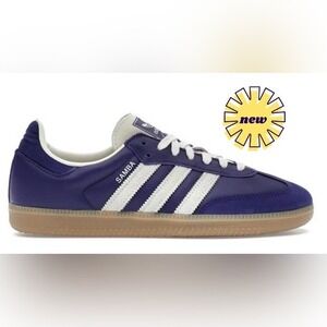 Adidas Samba OG Collegiate Purple Cream White Gum Sneakers JI2736 Womens 6.5